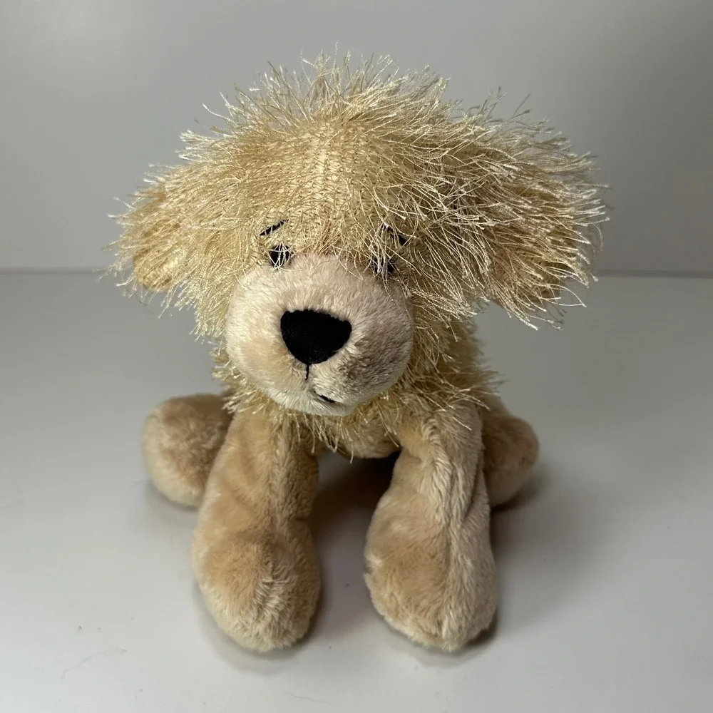 Ganz Webkinz Golden Retriever Plush Stuffed Animal Tan Dog HM010 Tinsel Fur
